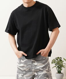 8.5oz クロップド コンパクトTシャツ メンズ 半袖 Tシャツ レディース 短丈 ショート丈 ボックスシルエット ヘビーウェイト 厚手 綿100 白T 黒T 無地T クルーネック S M L XL 夏服 春夏 韓国ファッション ストリート系 ブランド N.W.T エヌダブルティ ストリートファッション