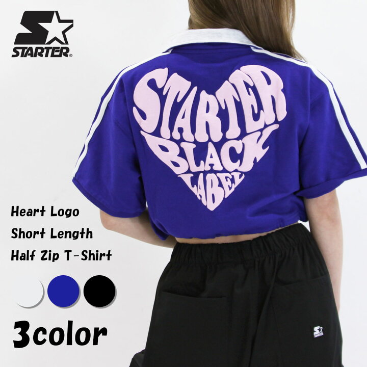 楽天市場】◇STARTER ハートロゴ ショート丈 ハーフジップ T 