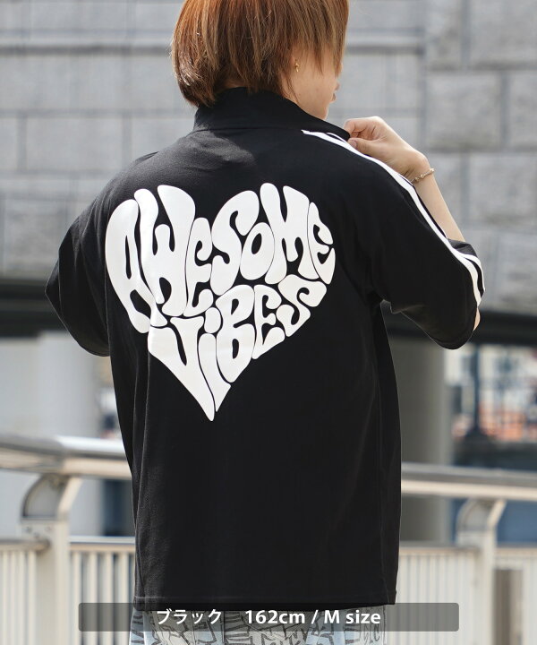 楽天市場】◇ハートロゴ ハーフジップ Tシャツ◇ハーフジップ メンズ 