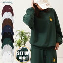 LA ロゴ刺繍 ルーズ スウェット メンズ トレーナー レディース スエット 綿100 裏毛 裏パイル セットアップ 可能 クルーネック トップス ルームウェア ゆったり 秋冬 秋服 秋 春 春服 韓国ファッション ストリート系 ブランド ストリートファッション