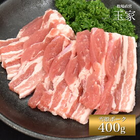 【楽天ランキング 豚肉バラ・カルビ 1位】安心の国産豚｜ひょうご雪姫ポーク バラ肉 焼肉 約400g（冷蔵）　ジューシー オレイン酸豊富 高級ブランド豚