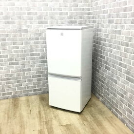 冷蔵庫 2ドア 137L つけかえどっちもドア シャープ SJ-14E6-KW 2018年製 【中古】