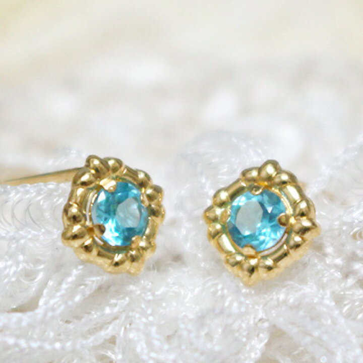楽天市場】ピアス ピアス 18k ピアス K18素材が嬉しい！ブルートパーズ 