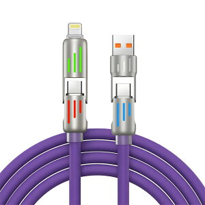 4in1}[dP[u 240W }[d ϋv USBVRP[u TYPE-C iPhone 1M LEDCg PD3.1 P[u 480Mbps type-cP[u \`bv f[^] fɋ  iPhone16/iPhone15/iPhone13V