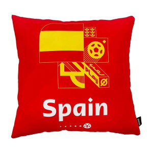 【売り尽くし】FIFA ワールドカップ カタール 2022 公式 スクエア クッション スペイン代表 FWCQ067( サッカー サッカーワールドカップ オフィシャル グッズ プレゼント スペイン 応援 クッショ