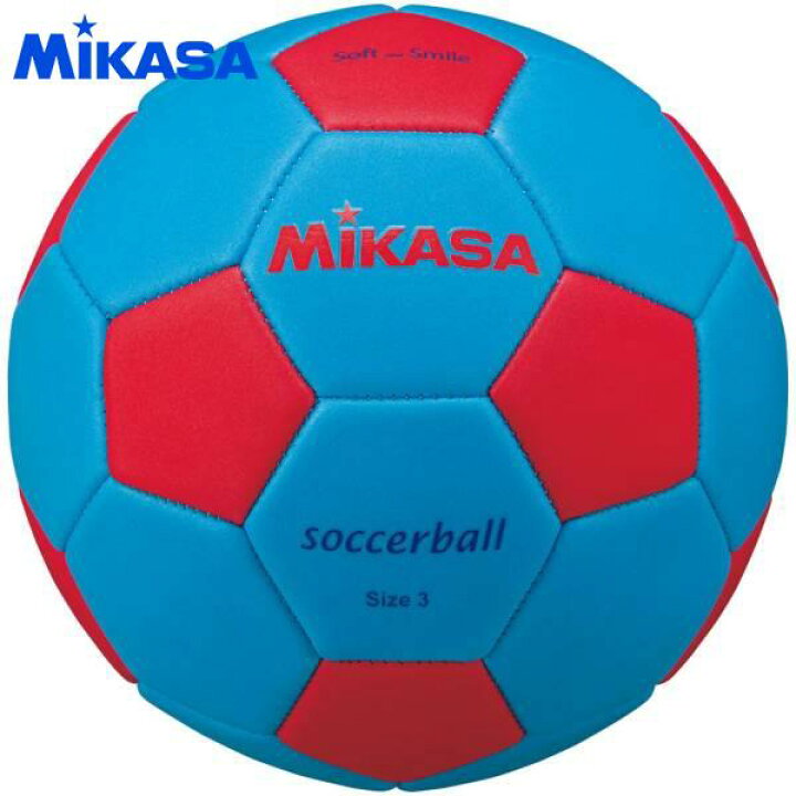 楽天市場 ミカサ スマイルサッカーボール3号 サックスブルー レッド Stpef3sblr イレブンストア 楽天市場店