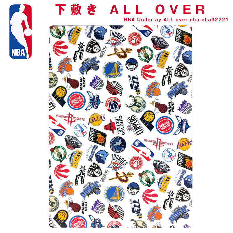 NBA 下敷き ALL OVER( バスケットボール バスケ バスケグッズ グッズ 文具 筆記用具 下敷き NBA エヌビーエー )