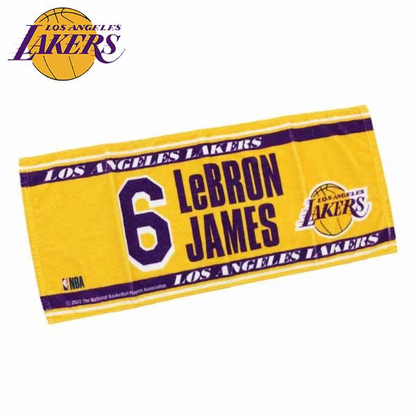 開店記念セール NBA公式 ミニタオル Los レブロン Lakers レイカーズ Angeles ロサンゼルス James LeBron ジェームズ  スポーツタオル