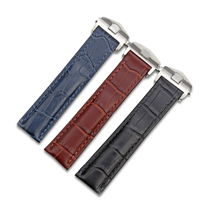 楽天市場】【 for TAG Heuer 】 Dバックル付き 本革製 クロコダイル型 