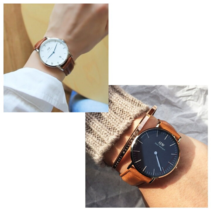 楽天市場 For Daniel Wellington 本革 本皮 時計ベルト 時計バンド ベルト交換 シルバー ローズゴールドバックル バネ棒 バネ棒外し付属 11straps Dw ダニエル ウェリントン ペティート クラシック ダッパーにピッタリ 11straps 楽天市場店