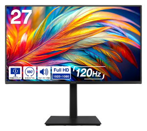 �f���o���[�ێ�t��27�^�f�B�X�v���C HDMI/DisplayPort/���~�E��]/1920x1080/�u���b�N/5�N�ۏ�
