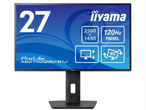 [ProLite]27�^ ���C�h�t���f�B�X�v���CProLite XB2792QSU-B1J(2560x1440/IPS�����p�l��/HDMI/DisplayPort/���~/�X�E�B�[�x��/�s�{�b�g/�`���g/�u���b�N)