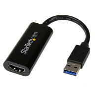USB 3.0-HDMI変換アダプター/1920x1200(1080p)/マルチモニター対応/USB Type-A接続/Windowsのみ/ブラック…