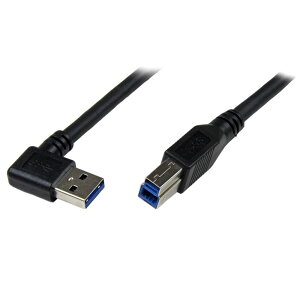 USB�P�[�u��/USB 3.0(5Gbps)/1m/L�^�E����Type-A-Type-B/�I�X-�I�X/SuperSpeed USB 3.2 Gen1 �K�i����/�u���b�N/USB �R�[�h