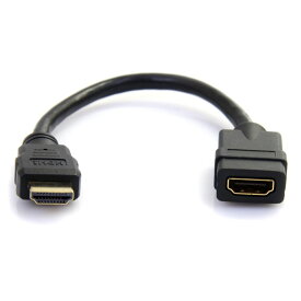 HDMI 延長ケーブル/15cm/ハイスピード HDMI 1.4/短尺 HDMI 延長コード/4K30Hz/HDMI オス-HDMI メス