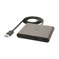 USB 3.0-4x HDMI変換アダプター/4画面 マルチディスプレイ/1920x1200(1080p)/マルチモニター対応/USB Typ…