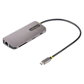 マルチポートアダプター/USB Type-C接続/シングルモニター/4K60Hz HDMI/100W USB Power Deliveryパススルー/3x USB-A(5Gbps)ハブ/GbE/SD&MicroSDカードリーダー/各種OS対応/30cmケーブル/タイプC変換多機能ハブ