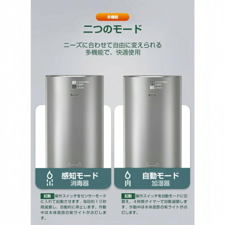 楽天市場】【2024発売新モデル加湿器】インテリジェント滅菌器 加湿器 