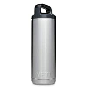 即納[(イエティ) YETI][ランブラー 532ml ステンレス鋼二重 壁真空断熱材 ウォーターボトル (日本未発売カラー), ステンレス Rambler 18oz Vacuum Insulated Bottle, Stainless Steel]