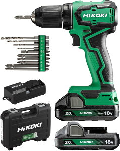 ���ԗD�ǃV���b�v��ܓXHiKOKI(�n�C�R�[�L) 18V �[�d�� �h���C�o�[�h����DS18DD(2BG) + �r�b�g10�{�Z�b�g