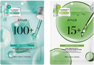 ���ԗD�ǃV���b�v��ܓX ANUA(�A�k�A)PDRN�q�A�������_�J�v�Z��100�Z�����}�X�N�p�b�N(7������)+�A�[���C���_15�C���e���X�J�[�~���O�Z�����}�X�N�p�b�N(7������) �}�X�N�p�b�N2��ރZ�b�g ��