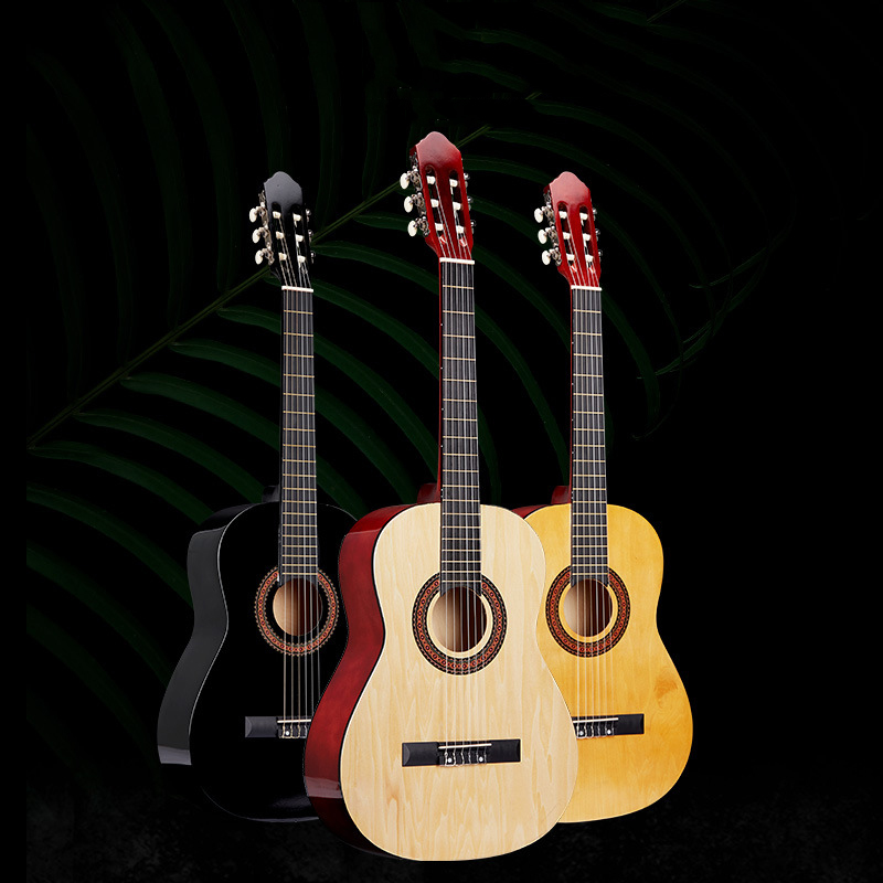樽型クラシックギター 初心者用アコースティックギター 心地よい感触 より良い安定した音質 光沢仕上げ クラシックギター 初心者 ギター アコースティックギター 34インチ
