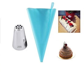 【製菓用】モンブラン絞り器セット（8穴型番235口金+TPU絞り袋） ステンレス製 お菓子作りに最適 クリームケーキ・デコレーション用1個モンブラン 絞り口金 モンブラン口金 235 口金238 製菓口金 モンブラン絞り口金 モンブラン用口金