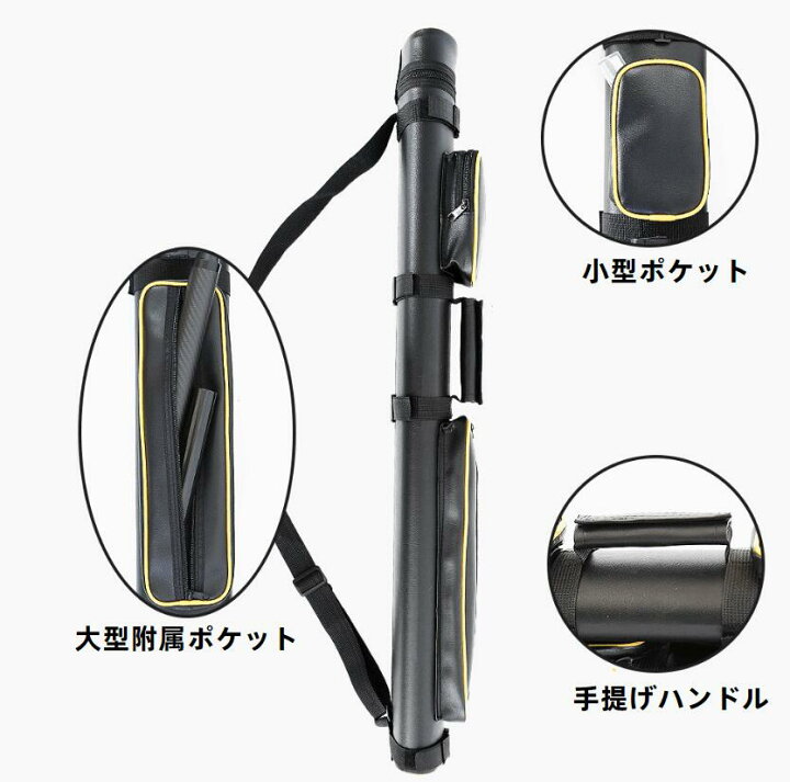 楽天市場】【4穴・6穴対応】スヌーカー ビリヤード用キューバッグ 1/2 