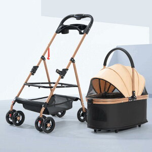 ペットカート ベビーカー 犬 バギー 小型犬 中型犬 猫 多頭用 カート 4輪 軽量コンパクト 折りたたみ可 前輪360°回転 後輪ブレーキ付き 組み立て簡単 安全設計 ブルー