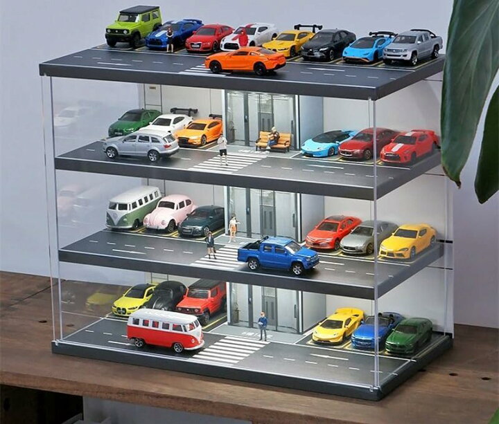 楽天市場】【送料無料】1/64スケール ミニカー収納ケース エレベーター 