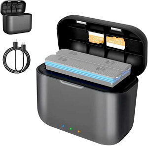 Insta360 X3用バッテリー充電器 バッテリーチャージャー 急速充電対応 USB-C PD2.0/PD3.0対応 高効率収納ケース 送料無料