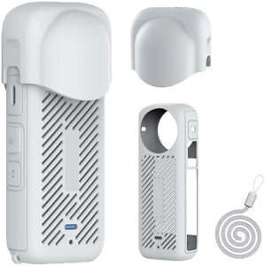 Insta360 X4用シリコンカバー レンズカバー ハンドストラップ3点セット 放熱性 カメラ保護ケース 全面保護 防塵防水対応