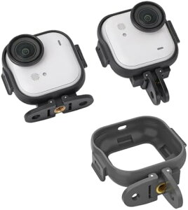 Insta360 GO Ultra対応 折りたたみ式保護フレーム 縦横撮影 プラスチック製 カメラケース 1/4インチネジ穴とGoProマウント付き 通気性設計 軽量