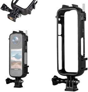 Insta360 X4用保護ハウジングケース ABS製 コールドシューマウント バッテリー交換可能 多機能対応 三脚・LED補助ライト装着可