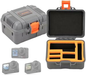 DJI Osmo Action 5 PRO対応 防水耐衝撃ケース カメラ収納ボックス バッテリー2個収納 おしゃれ 軽量 コンパクト 通勤 旅行 おしゃれ