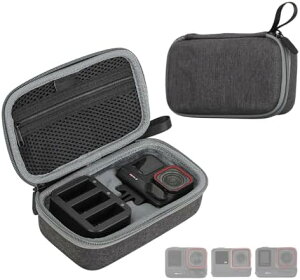 Insta360 Ace Pro 2用収納ケース 大容量 クイックリリースベース対応 バッテリー3個付き 軽量軽い メッシュポケット付き 旅行用 アウトドア用