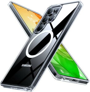【送料無料】Galaxy S25 Ultra 専用 クリアケース 高精密Magsafe対応 強力マグネット搭載 耐衝撃 黄ばみ防止 ワイヤレス充電 米軍規格認証 軽量薄型 スマホケース 保護カバー 通勤 旅行 ビジネス