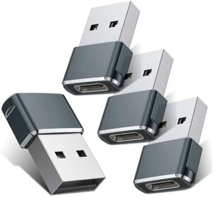 USB-C to USB-A 変換アダプター 4個セット iPhone16対応 充電・データ転送対応 メンズ・レディース使用可能 オフィス・通勤・旅行に最適 高品質 軽量 シンプル