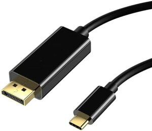 USB C HDMI 変換ケーブル 1.8M 4K@30Hz 高品質 ナイロンコード Thunderbolt 3/4 対応 MacBook Pro/Air iPhone15 Proなど タイプC 在宅勤務 職場用 ブラック