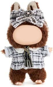 17cmドール用アクセサリー3点セット ラブブ衣装ドレス+蝶ネクタイ+ヘアチャーム キャラクター用服 人形用ファッション プレゼント