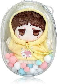 透明クリアポーチ ぬいぐるみ収納 ミニサイズ 痛バッグ イベント 出来るだけのキーホルダー付き 防塵防水 防汚対策 人形入れ ギフト 持ち運び便利 おしゃれ