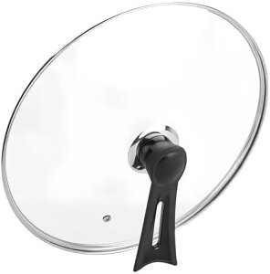 強化ガラス蓋 蒸気穴付き フライパン鍋用 高温耐熱 大容量 家庭用 キッチン用品 菜箸置き付 ステンレス製