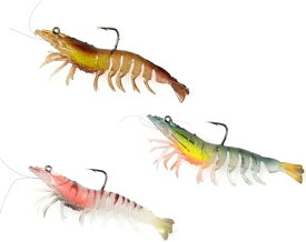 ルアージグ フック付き TPE製 エビ型ルアー 超耐久 防草対応 シーバス トラウト 青物用 海水淡水対応