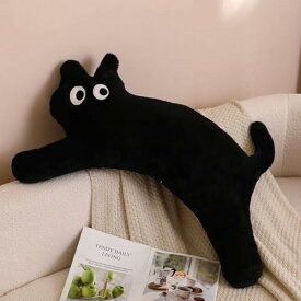 抱き枕 猫ぬいぐるみ 大きい ロング クッション ぬいぐるみ 100cm ブラック 可愛い 萌えグッズ おしゃれ 洗える ふわふわ
