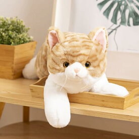 リアルな猫ぬいぐるみ 50cm ふわふわ手触り 抱き枕 ギフト プレゼント 誕生日 おしゃれ シンプル