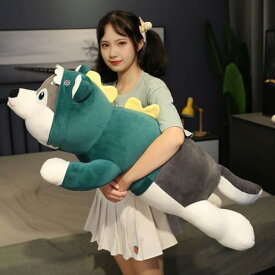 抱き枕 ハスキーぬいぐるみ 大きい 犬 クッション 抱き枕 ぬいぐるみ 可愛い 動物 萌えグッズ プレゼント ピンク