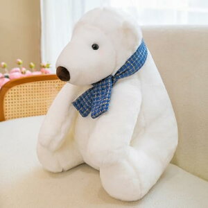 ホッキョクグマぬいぐるみ やさしい手触り 癒し ブルー ふわふわ 抱き枕 小さい 寝かしつけ 添い寝 動物 ぬいぐるみ 子供用 ギフト おしゃれ