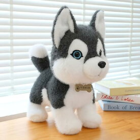 ハスキーぬいぐるみ 抱き枕 キャラクター ぬいぐるみ グッズ マスコット 大きい 萌えグッズ 小物 いぬ クッション グレー 30cm 可愛いハスキー