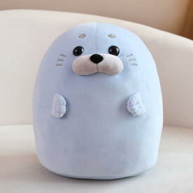 癒しのアザラシぬいぐるみ 抱き枕 ホワイト 柔らかい触感 キャラクター クッション 子ども用 赤ちゃん 置物 おしゃれ