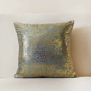 クッションカバー 45x45cm 2枚セット ベルベット メタリックプリント キラキラ 北欧風 シンプル ファスナー付き インテリア ソファー用 大人用 おしゃれ 高級感 送料無料